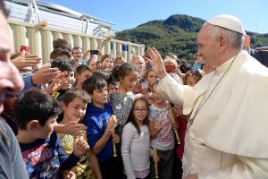 Pope Francis visits Arquata del Tronto